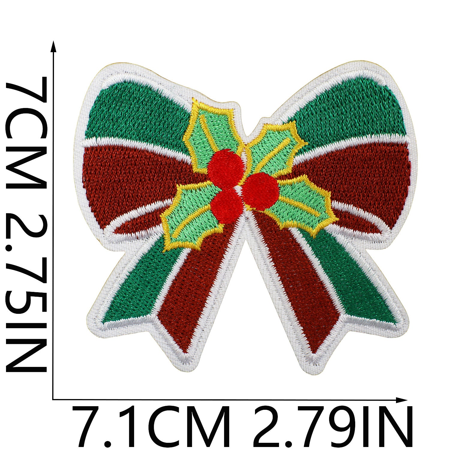Wholesale Christmas Bow Theme Embroidered Cloth Patch Elk Bow Patch
